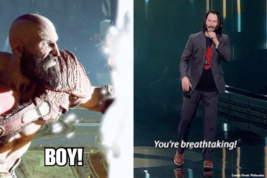 Keanu Reeves calls Kratos breathtaking
